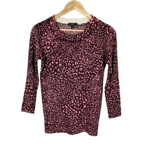 J.CREW LEOPARD PRINT TIPPI MERINO WOOL SWEATER